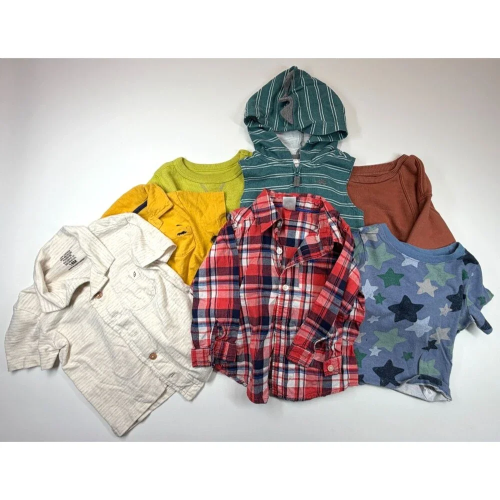 Baby Boy Toddler Clothes Shirt Lot 18M Summer Gap Carters Easy Peasy Hoodie